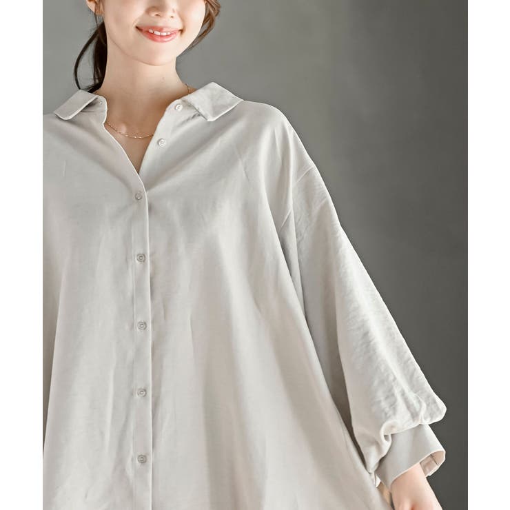 レースアップピーチ起毛ボリューム袖ブラウス | rps | 詳細画像14 