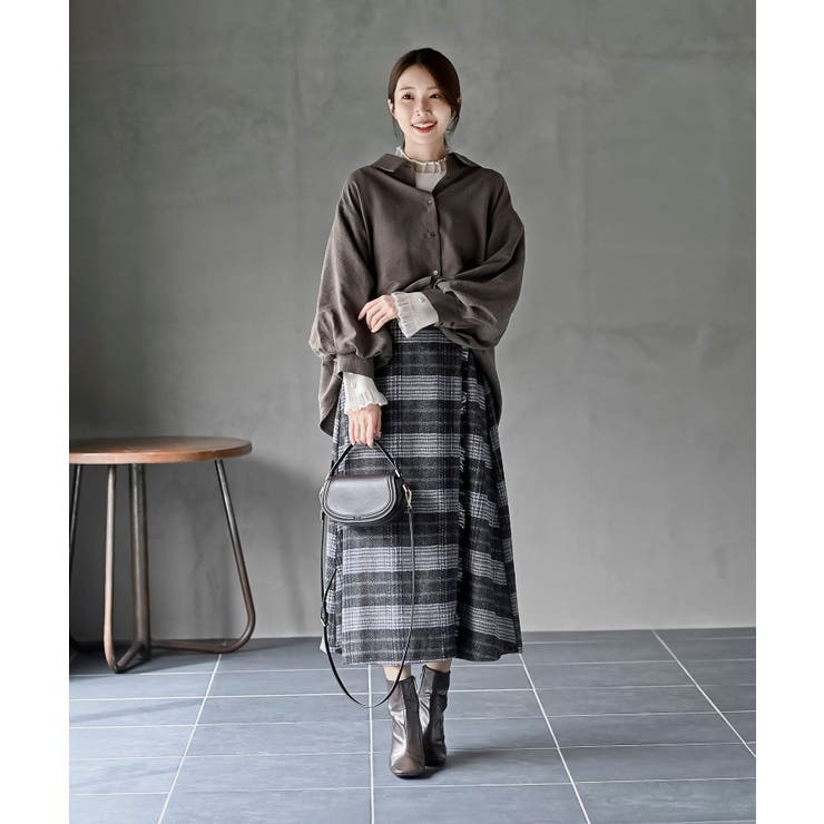 レースアップピーチ起毛ボリューム袖ブラウス | rps | 詳細画像18 