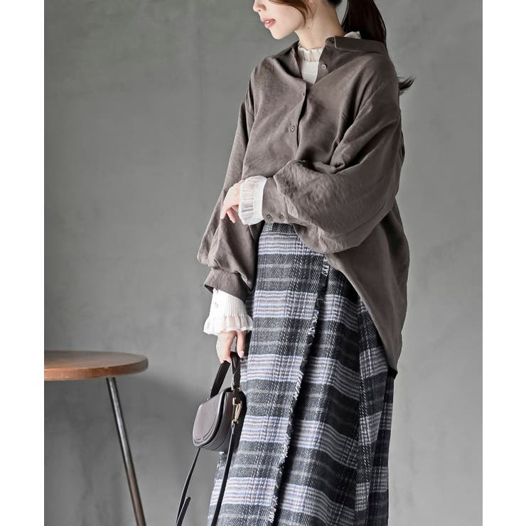 レースアップピーチ起毛ボリューム袖ブラウス | rps | 詳細画像19 