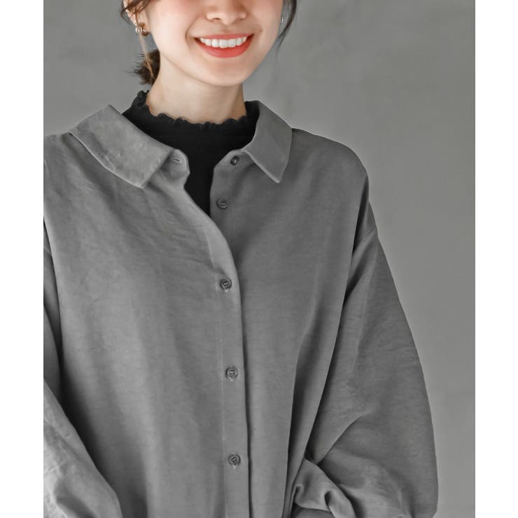 レースアップピーチ起毛ボリューム袖ブラウス | rps | 詳細画像6 