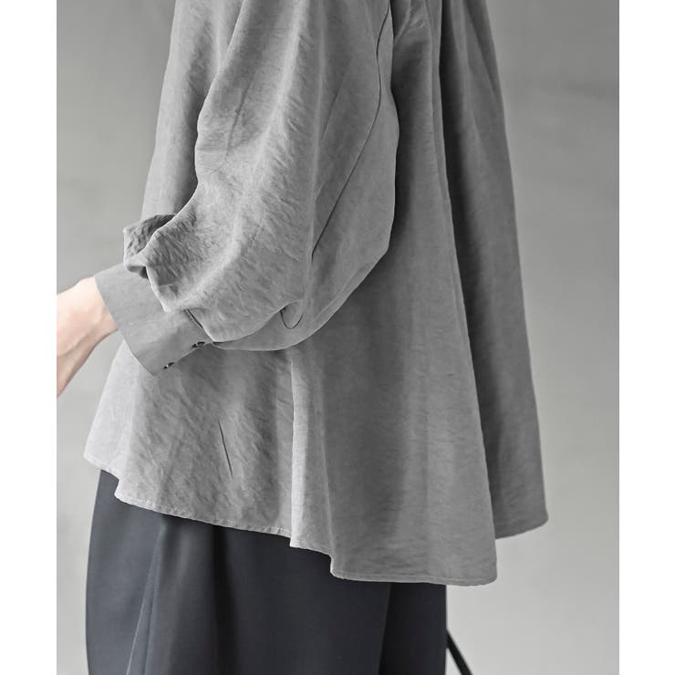 レースアップピーチ起毛ボリューム袖ブラウス | rps | 詳細画像7 