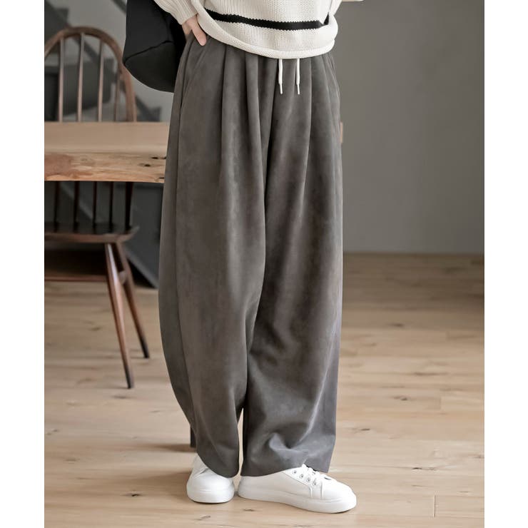 スエードポンチタックイージーパンツ[品番：RPSW0004134]｜rps（アール