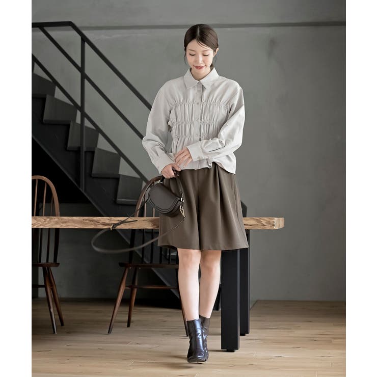 ピーチ起毛シャーリングブラウス | rps | 詳細画像10 