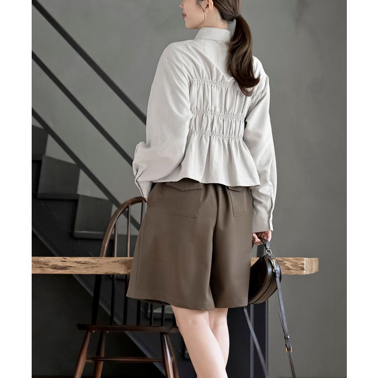 ピーチ起毛シャーリングブラウス | rps | 詳細画像12 