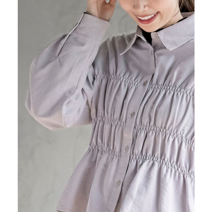 ピーチ起毛シャーリングブラウス | rps | 詳細画像22 