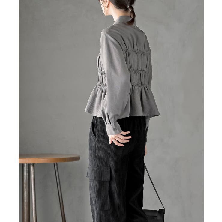 ピーチ起毛シャーリングブラウス | rps | 詳細画像3 