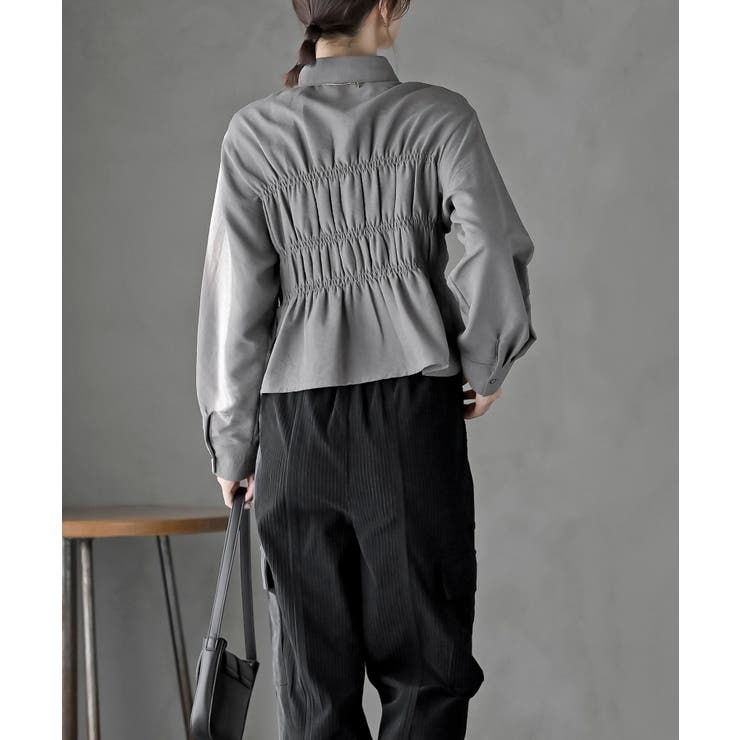 ピーチ起毛シャーリングブラウス | rps | 詳細画像4 