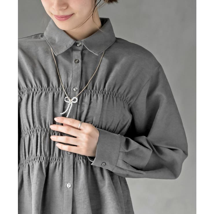 ピーチ起毛シャーリングブラウス | rps | 詳細画像6 