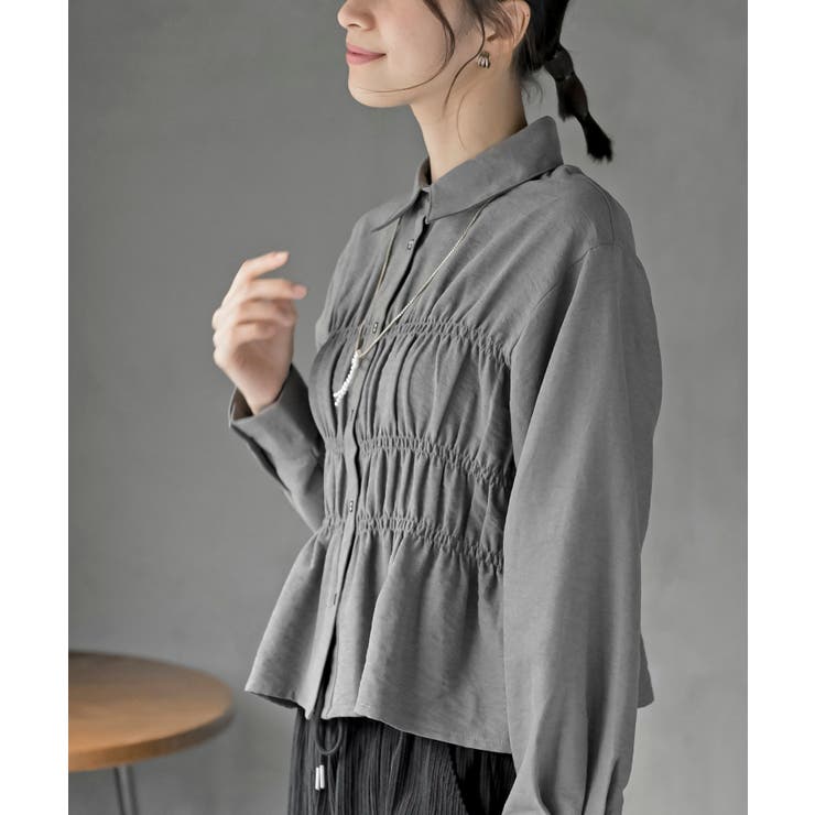 ピーチ起毛シャーリングブラウス | rps | 詳細画像7 