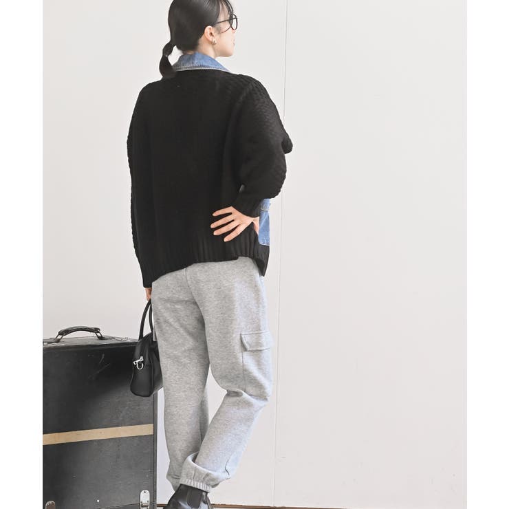 デニム切替ライダースニットジャケット | rps | 詳細画像21 