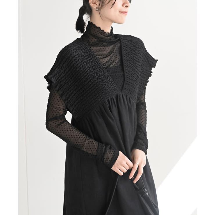 Ｖネックシャーリングワンピース | rps | 詳細画像15 