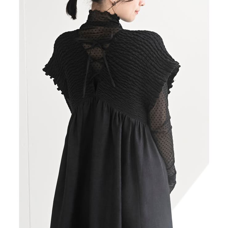 Ｖネックシャーリングワンピース | rps | 詳細画像16 