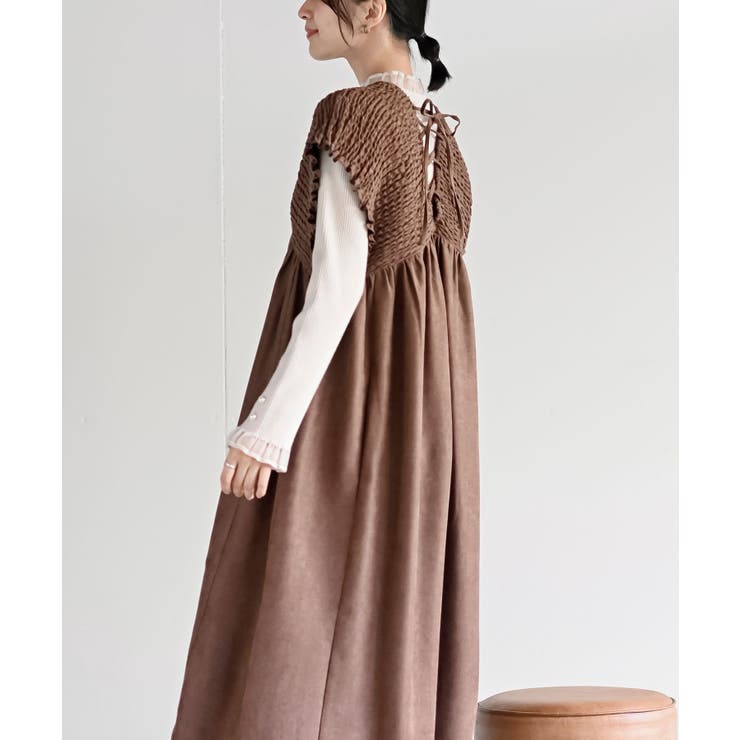 Ｖネックシャーリングワンピース | rps | 詳細画像20 