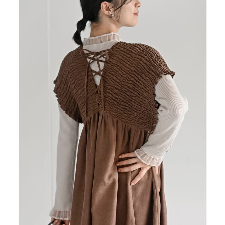 Ｖネックシャーリングワンピース | rps | 詳細画像25 