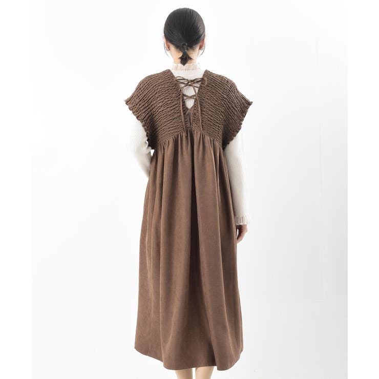 Ｖネックシャーリングワンピース | rps | 詳細画像30 