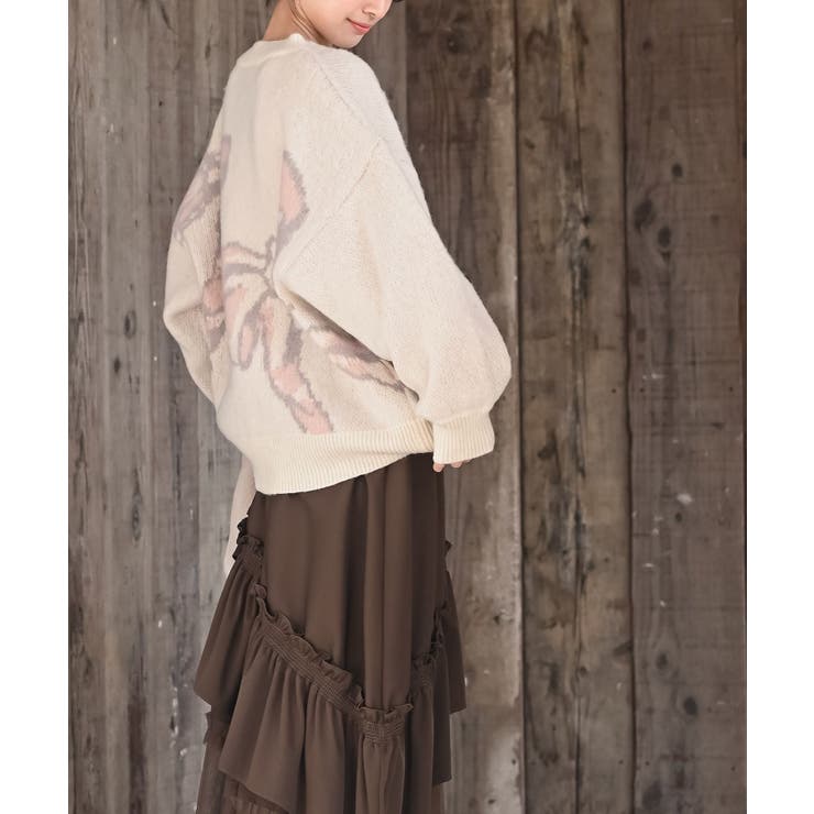 ＢＩＧリボン柄ニットプルオーバー | rps | 詳細画像10 