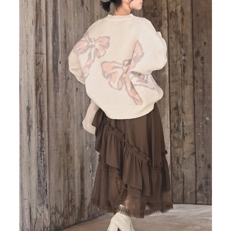 ＢＩＧリボン柄ニットプルオーバー | rps | 詳細画像11 