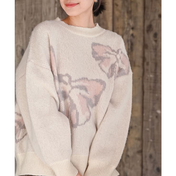 ＢＩＧリボン柄ニットプルオーバー | rps | 詳細画像13 