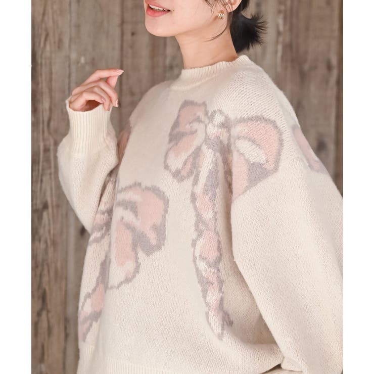 ＢＩＧリボン柄ニットプルオーバー | rps | 詳細画像14 