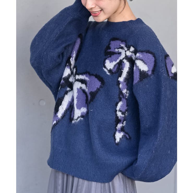 ＢＩＧリボン柄ニットプルオーバー | rps | 詳細画像22 