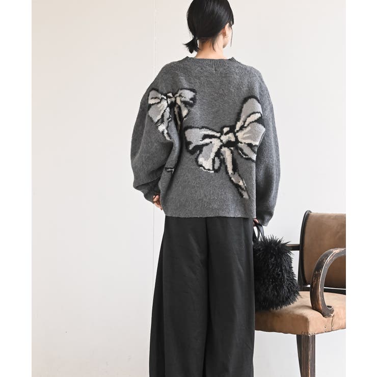 ＢＩＧリボン柄ニットプルオーバー | rps | 詳細画像4 