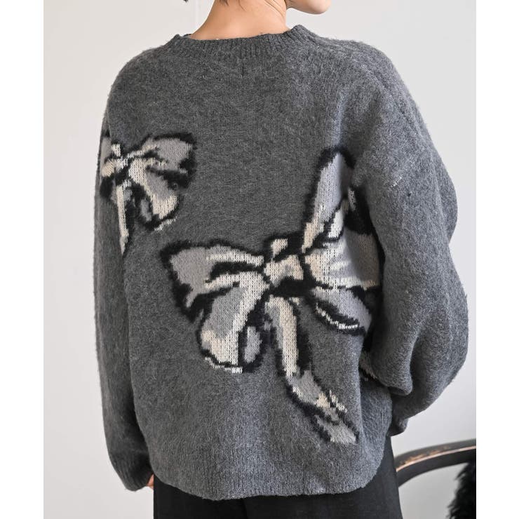 ＢＩＧリボン柄ニットプルオーバー | rps | 詳細画像7 