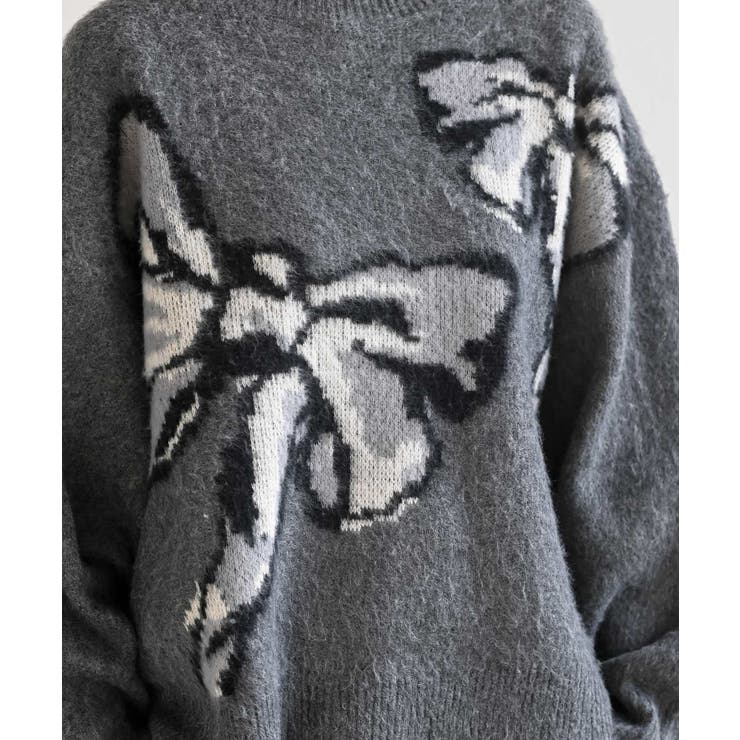 ＢＩＧリボン柄ニットプルオーバー | rps | 詳細画像8 