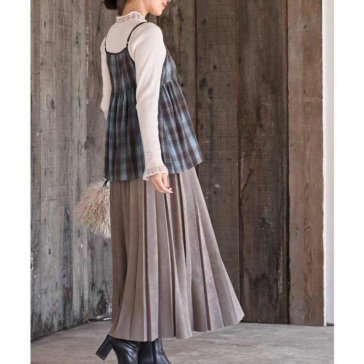 フロントリボン起毛チェックキャミソール | rps | 詳細画像21 