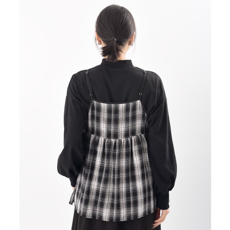 フロントリボン起毛チェックキャミソール | rps | 詳細画像27 