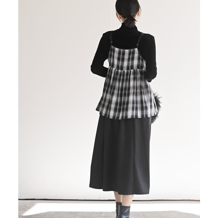 フロントリボン起毛チェックキャミソール | rps | 詳細画像4 