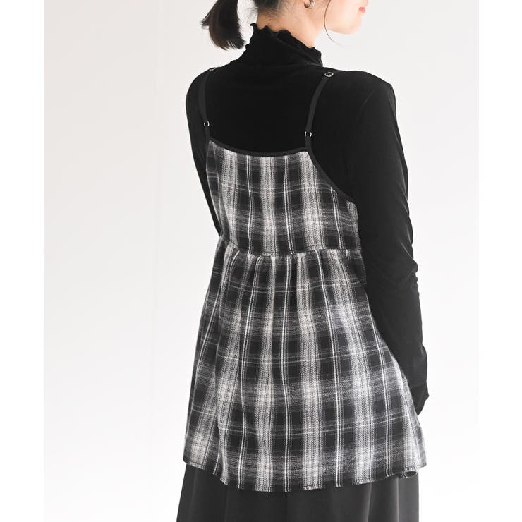 フロントリボン起毛チェックキャミソール | rps | 詳細画像8 