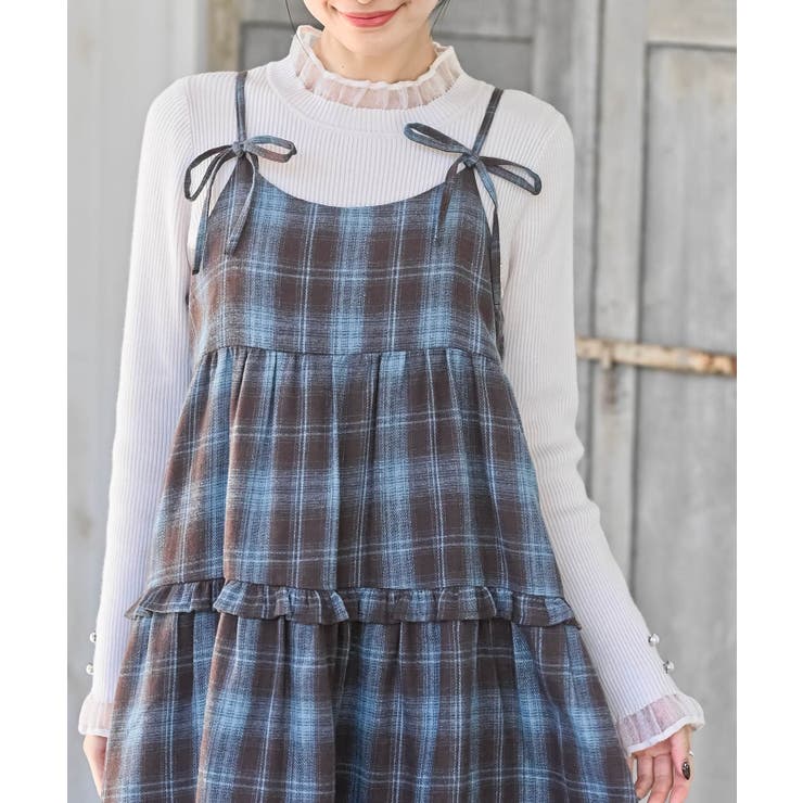 起毛チェックティアードキャミチュニック | rps | 詳細画像15 