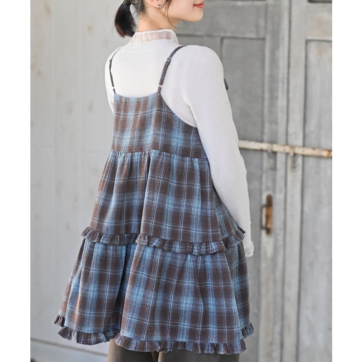 起毛チェックティアードキャミチュニック | rps | 詳細画像17 