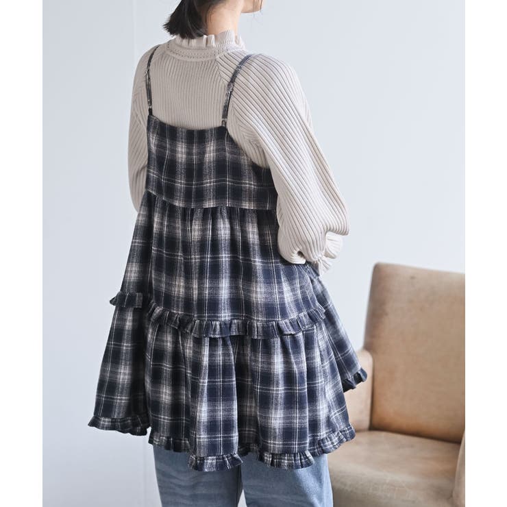起毛チェックティアードキャミチュニック | rps | 詳細画像26 