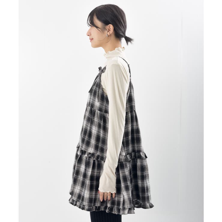 起毛チェックティアードキャミチュニック | rps | 詳細画像28 