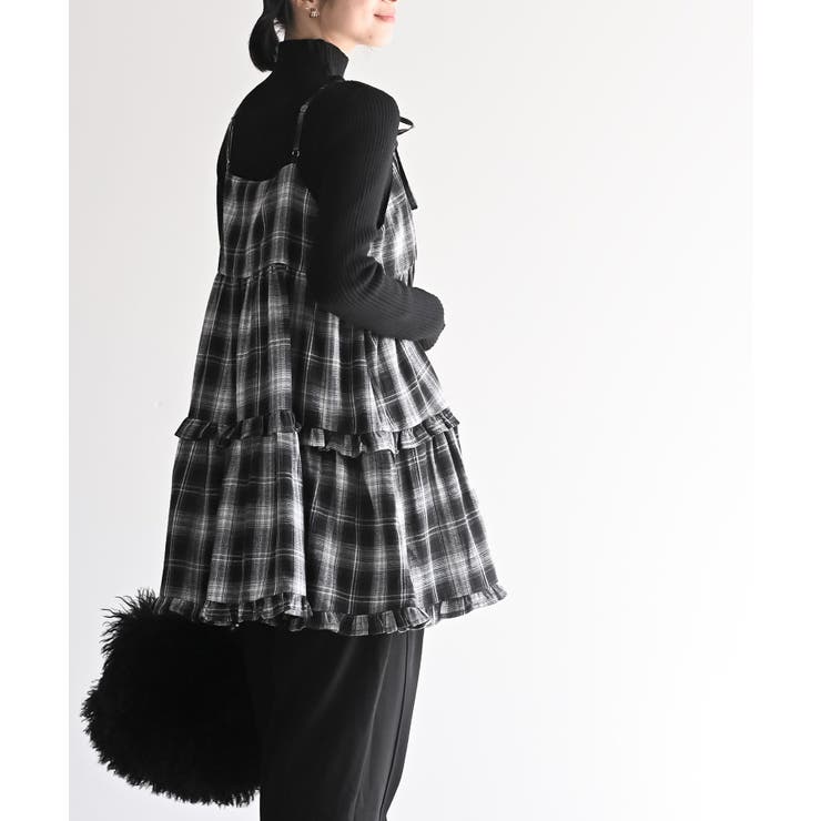 起毛チェックティアードキャミチュニック | rps | 詳細画像3 