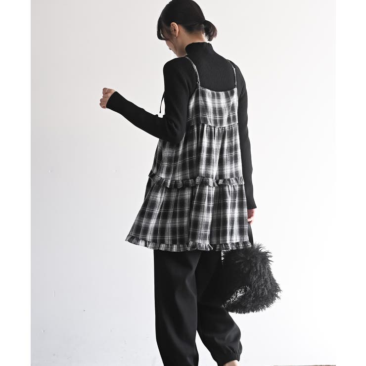 起毛チェックティアードキャミチュニック | rps | 詳細画像4 