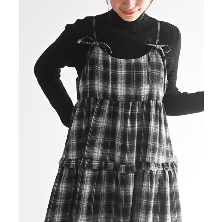 起毛チェックティアードキャミチュニック | rps | 詳細画像6 