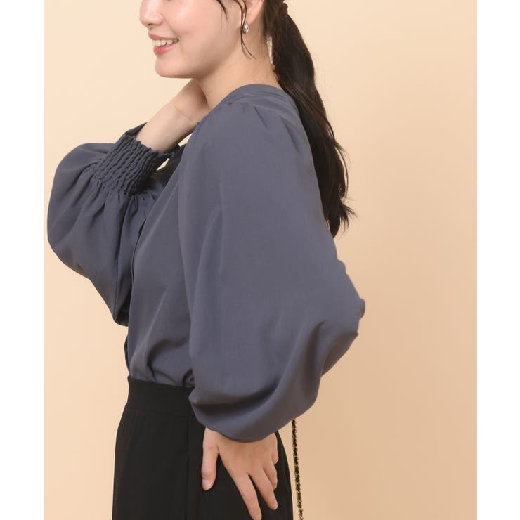 専用✧新品✧おまとめ2点 130/140 シワ加工ジョーゼット2WAYボリューム袖ブラウス[品番