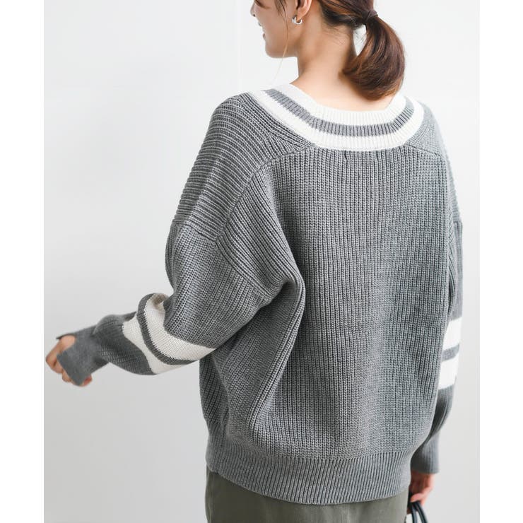 Vネックチルデンニットプルオーバー[品番：RPSW0002164]｜rps（アール