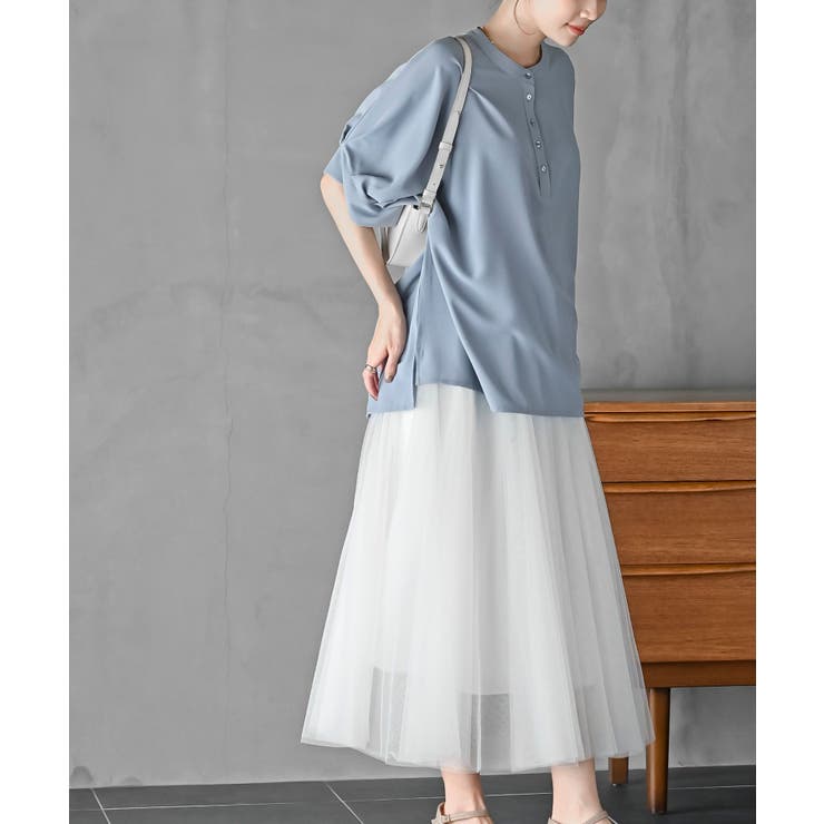 袖タックバンドカラードルマンブラウス | rps | 詳細画像11 