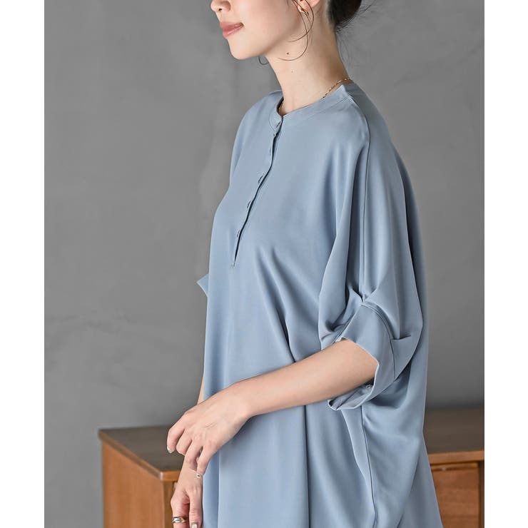 袖タックバンドカラードルマンブラウス | rps | 詳細画像17 