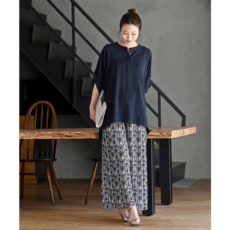 袖タックバンドカラードルマンブラウス | rps | 詳細画像18 