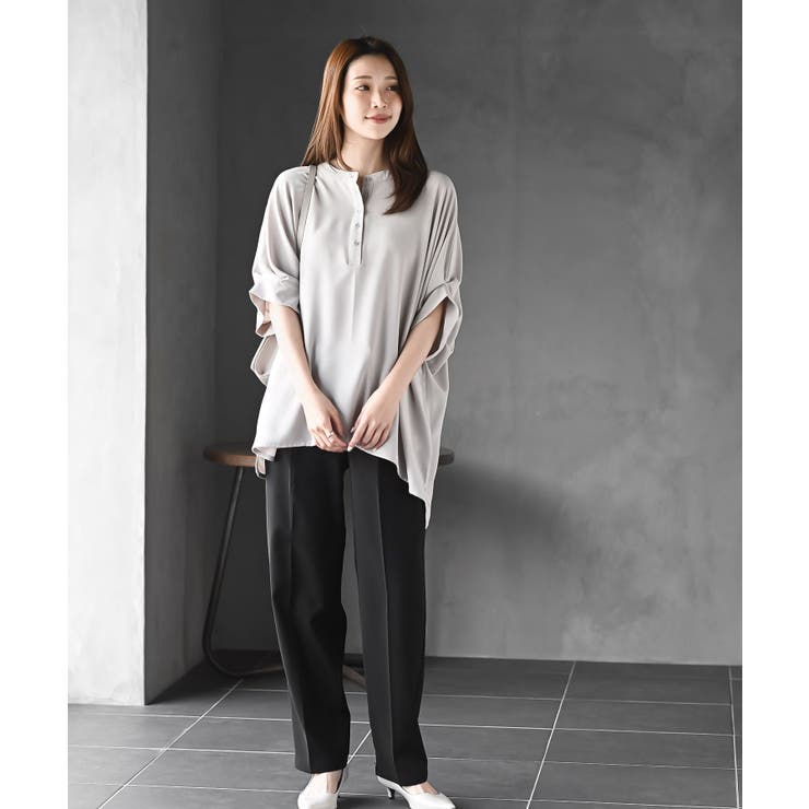 袖タックバンドカラードルマンブラウス | rps | 詳細画像2 