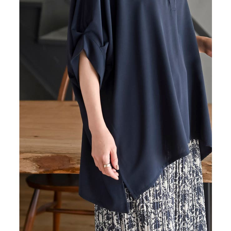 袖タックバンドカラードルマンブラウス | rps | 詳細画像25 