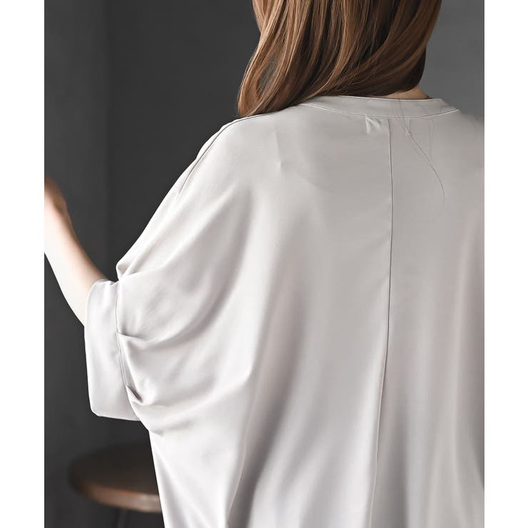 袖タックバンドカラードルマンブラウス | rps | 詳細画像8 