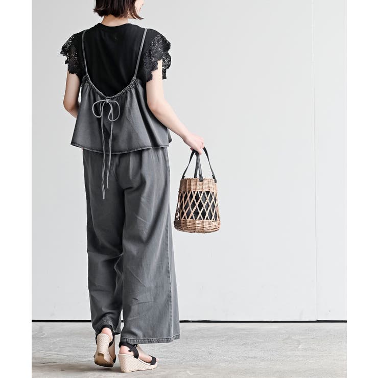 ビスチェ×ワイドパンツデニムセットアップ[品番：RPSW0003818]｜rps