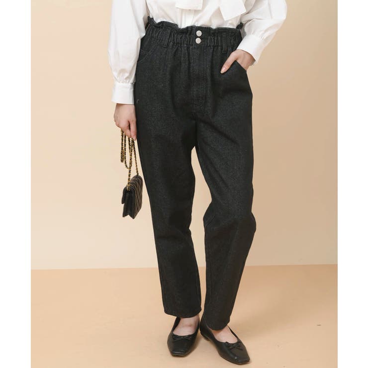 ブラック | ウエストギャザーマムパンツ | rps