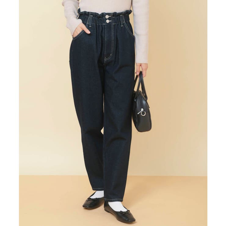 インディゴ | ウエストギャザーマムパンツ | rps