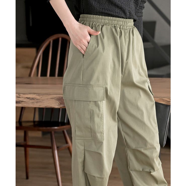 Argue Culture レトロ カーゴパンツ タック入り aimoha｜【HOOK】for girls アシンメトリービッグポケットカラー